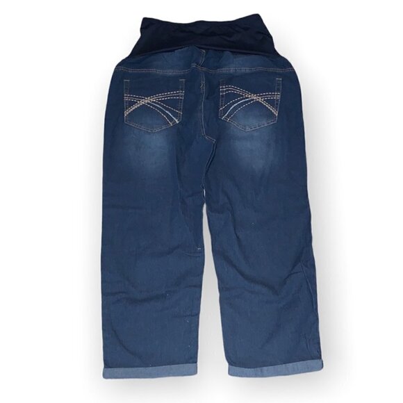 TIMES Maternity dark blue roll up skinny jeans. US 12 - Picture 6 of 12